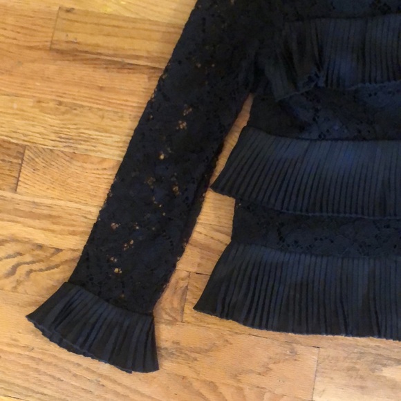 Jcrew lace and ruffle long sleeve blouse size 0 - Picture 6 of 7